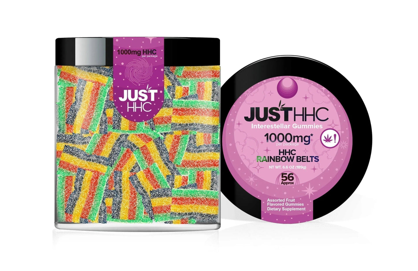 Just HHC Gummies Rainbow Belts-Just HHC-1000mg-NYC Glass