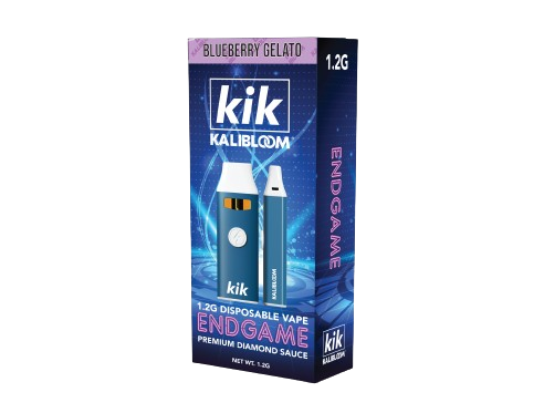 KIK ENDGAME Premium Diamond Sauce Delta 8 | THCP 1200mg Disposable-Kalibloom-Blueberry Gelato (Indica)-NYC Glass