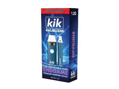 KIK ENDGAME Premium Diamond Sauce Delta 8 | THCP 1200mg Disposable-Kalibloom-Sunset Sherbet (Indica)-NYC Glass