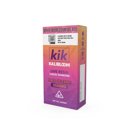 Kalibloom KIK Hall of Fame 3.5g Live Resin Liquid Diamond THCP/HHCP/THCJD/THCH/THCX Rechargeable Disposable-Kalibloom-White Bubblegum Gelato (Indica)-NYC Glass