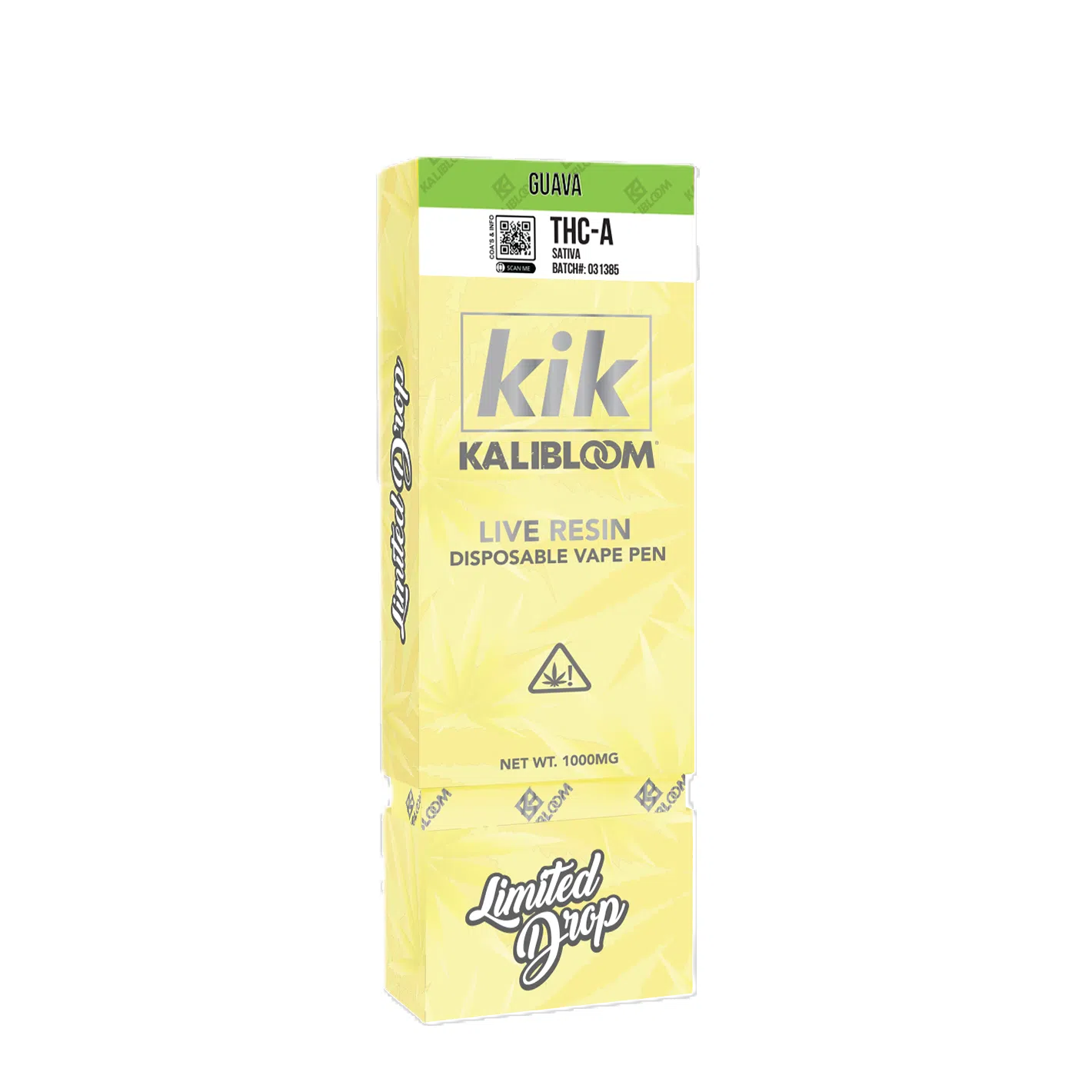 Kalibloom Kik 1000mg THC-A Live Resin Disposable (LIMITED DROP)-Kalibloom-Guava (Sativa)-NYC Glass