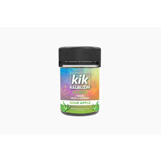 Kalibloom Kik Bites 1000mg Delta-8 Gummies-THC Edibles-Kalibloom-Sour Apple-NYC Glass