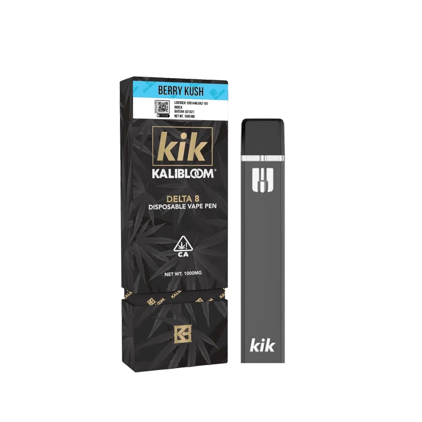 Kalibloom Kik Delta 8 1000mg Disposable-Kalibloom-Berry Kush (indica)-NYC Glass