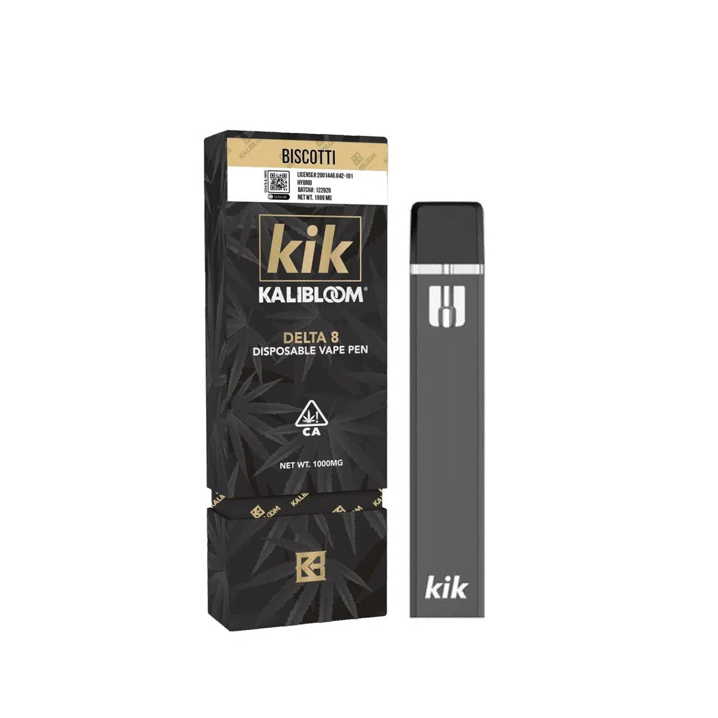 Kalibloom Kik Delta 8 1000mg Disposable-Kalibloom-Biscotti (Hybrid)-NYC Glass