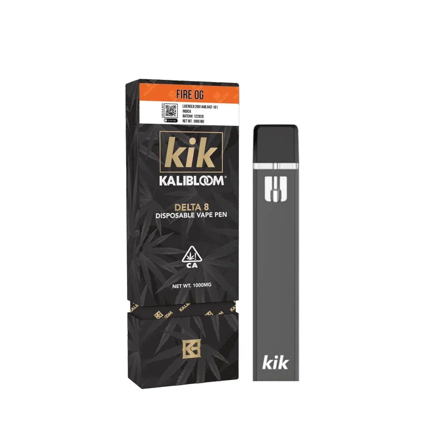 Kalibloom Kik Delta 8 1000mg Disposable-Kalibloom-Fire OG (Indica)-NYC Glass