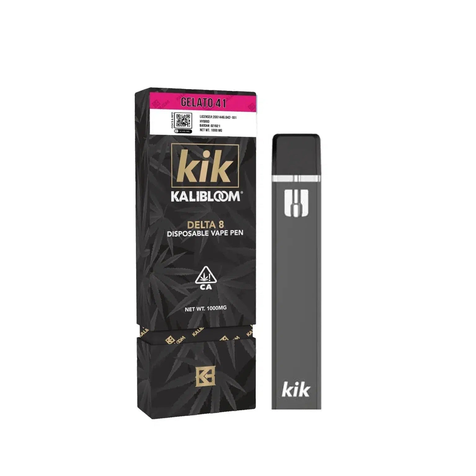 Kalibloom Kik Delta 8 1000mg Disposable-Kalibloom-Gelato #41 (Hybrid)-NYC Glass