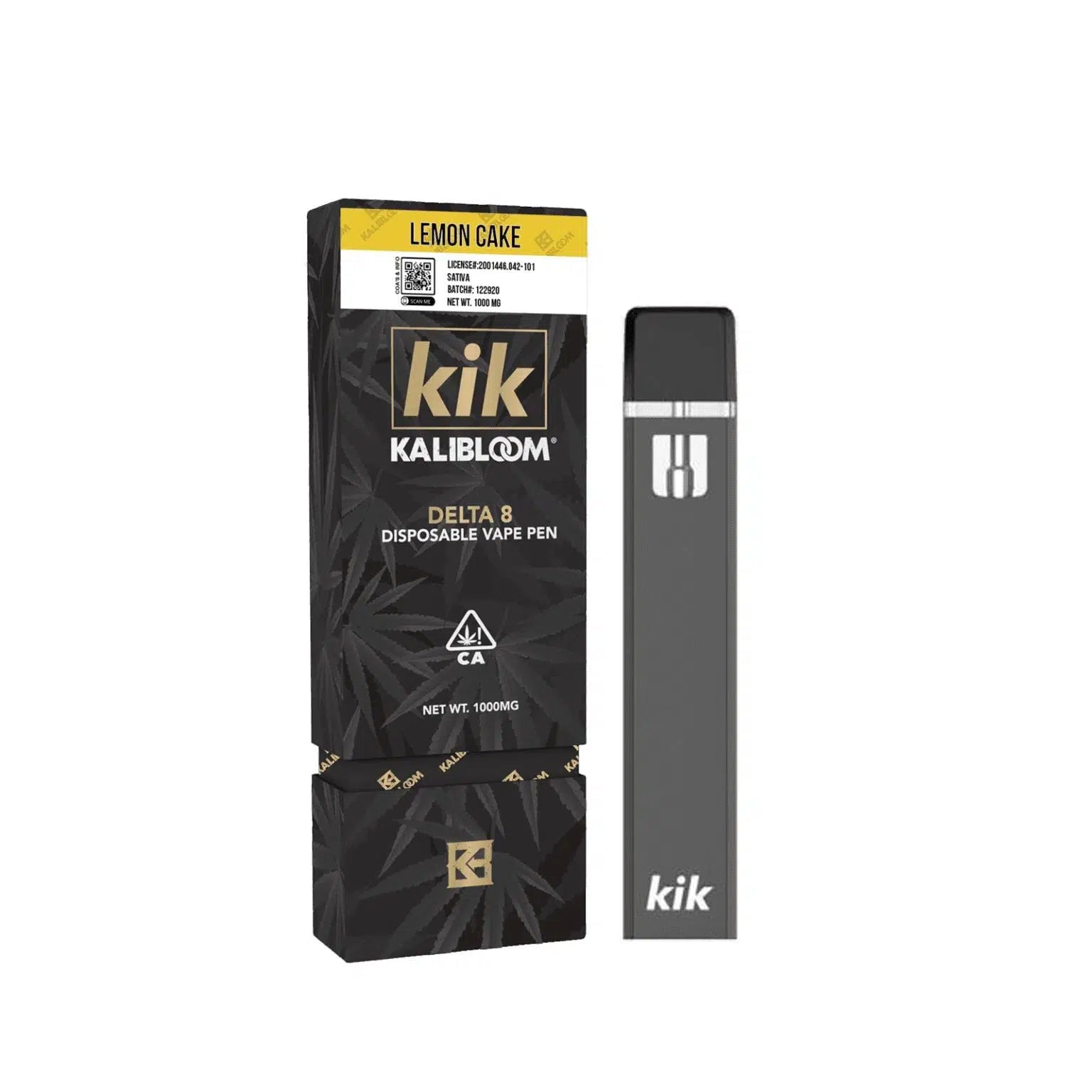 Kalibloom Kik Delta 8 1000mg Disposable-Kalibloom-Lemon Cake (Sativa)-NYC Glass