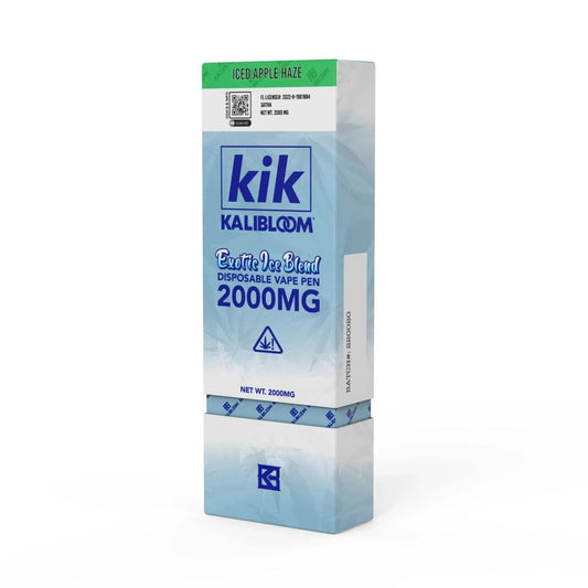 Kalibloom Kik Exotic Ice Blend 2000mg Disposable (CBD, THC-V, THC-P, Delta-8, HHC-P)-Kalibloom-Ice Apple Haze (Sativa)-NYC Glass