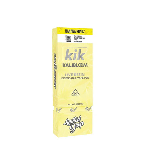 Kalibloom Kik Live Resin Full Spectrum Disposable 1000mg-Kalibloom-Banana Runtz (Hybrid)-NYC Glass