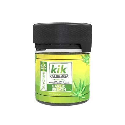 Kalibloom Kik Small Batch Indoor Flower (Delta 8/HHC) 3.5g Jar-Kalibloom-Garlic Breath (Indica)-NYC Glass