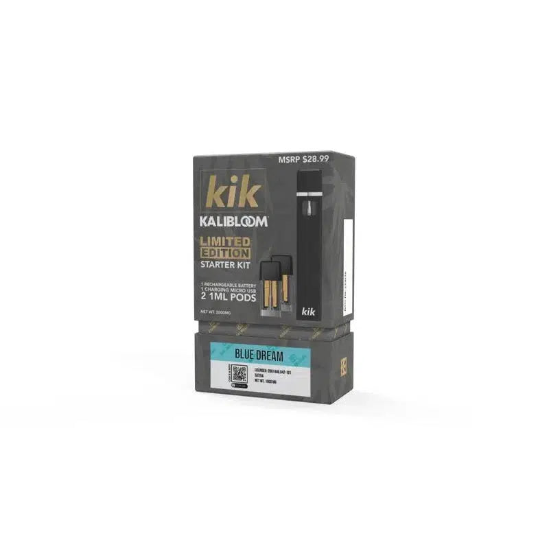 Kik Pod Starter Kit with 2 Delta 8 Pods Promo Pack-Kalibloom-Blue Dream-NYC Glass