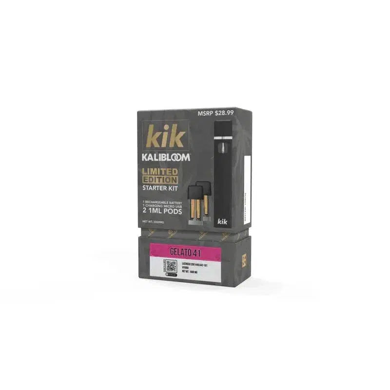 Kik Pod Starter Kit with 2 Delta 8 Pods Promo Pack-Kalibloom-Gelato 41-NYC Glass