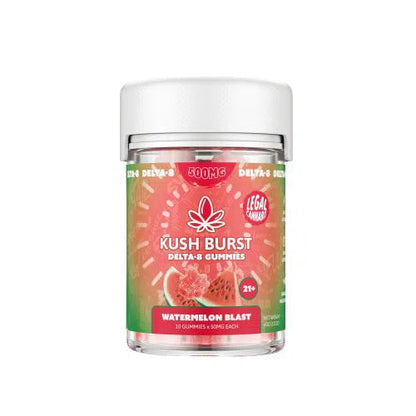 Kush Burst Delta 8 Gummies 500mg Jar-Kush Burst-Watermelon Blast-NYC Glass