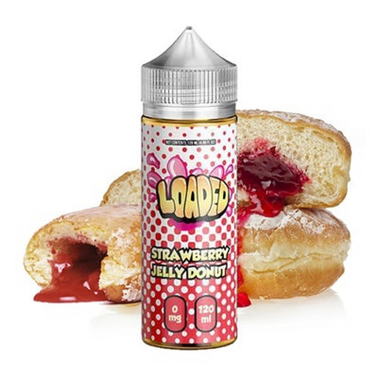 LOADED Freebase E-Juice 120ml-Ruthless-Strawberry Jelly Donuts-3mg-NYC Glass