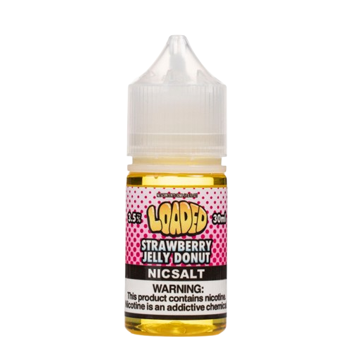 LOADED Salt Nic E-Juice 30ml-Ruthless-Strawberry Jelly Donut-35mg-NYC Glass