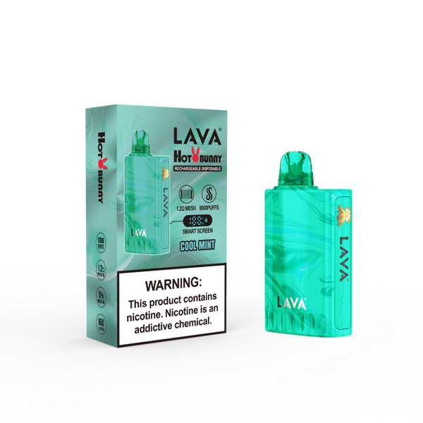 Lava Hot Bunny 9000 Puff Nicotine Disposable 10pk-Lava-Cool Mint-NYC Glass