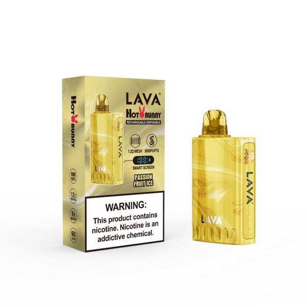 Lava Hot Bunny 9000 Puff Nicotine Disposable 10pk-Lava-Passion Fruit Ice-NYC Glass