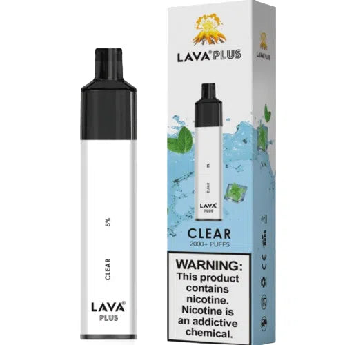 Lava Plus 2000 Puff Nicotine Disposable-Lava-Clear (Unflavored) 5%-NYC Glass