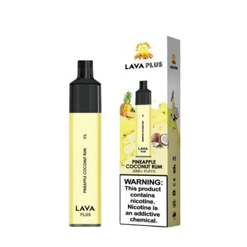 Lava Plus 2000 Puff Nicotine Disposable-Lava-Pineapple Coconut Rum 5%-NYC Glass