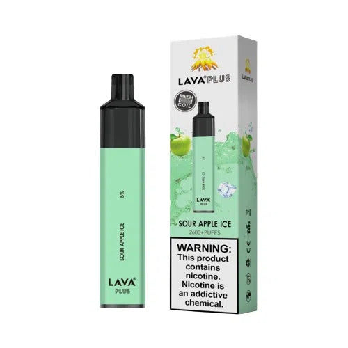 Lava Plus 2000 Puff Nicotine Disposable-Lava-Sour Apple Ice 5%-NYC Glass