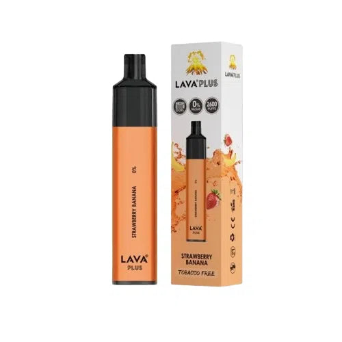 Lava Plus 2000 Puff Nicotine Disposable-Lava-Strawberry Banana 0%-NYC Glass