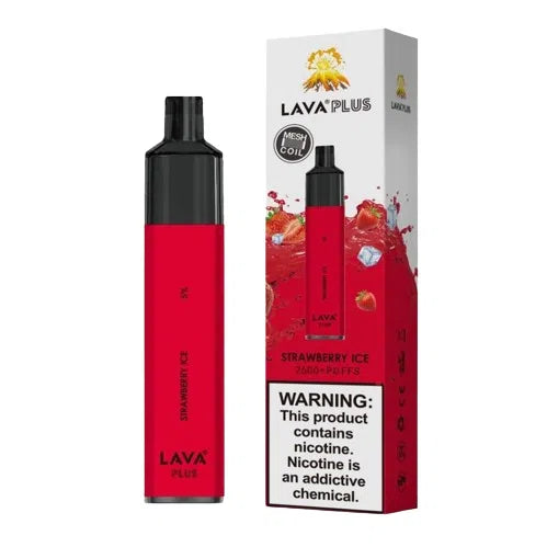 Lava Plus 2000 Puff Nicotine Disposable-Lava-Strawberry Ice 5%-NYC Glass