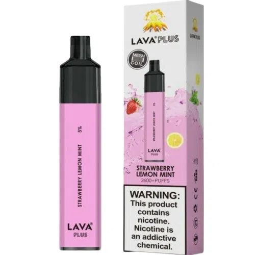 Lava Plus 2000 Puff Nicotine Disposable-Lava-Strawberry Lemon Mint 5%-NYC Glass