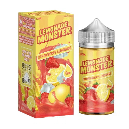 Lemonade Monster Freebase E-Juice 100ml-Lemonade Monster-Strawberry Lemonade-0mg-NYC Glass