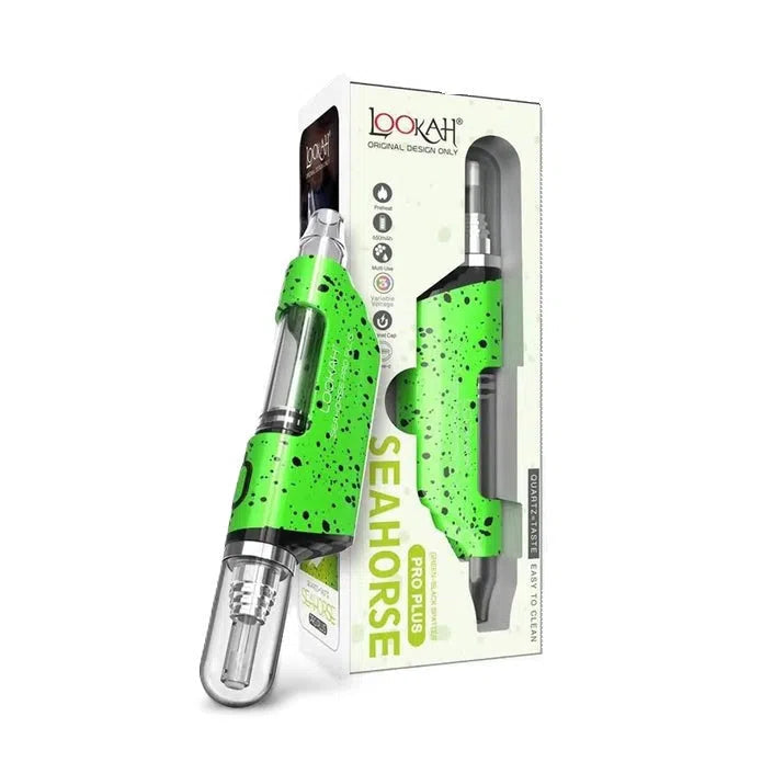 Lookah Seahorse Pro Plus Electric Nectar Collector Spatter Edition-Lookah-Green Black Spatter-NYC Glass