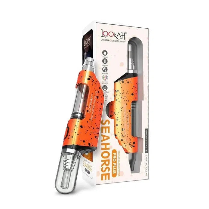 Lookah Seahorse Pro Plus Electric Nectar Collector Spatter Edition-Lookah-Orange Black Spatter-NYC Glass