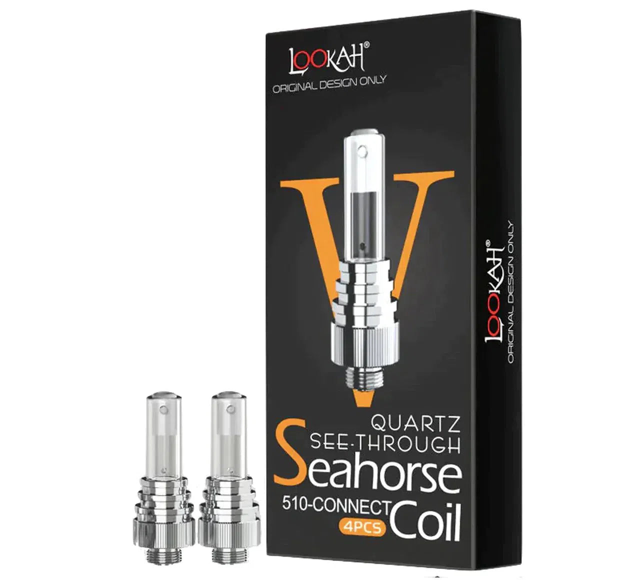 Lookah Seahorse Replacement Coils-Lookah-Lookah Clear Replacement Coils (V) - Quartz See-Through - 4ct-NYC Glass