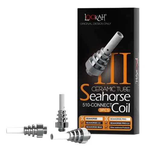 Lookah Seahorse Replacement Coils-Lookah-Lookah Replacement Coils (III) - Ceramic Tube Coil - 3ct-NYC Glass