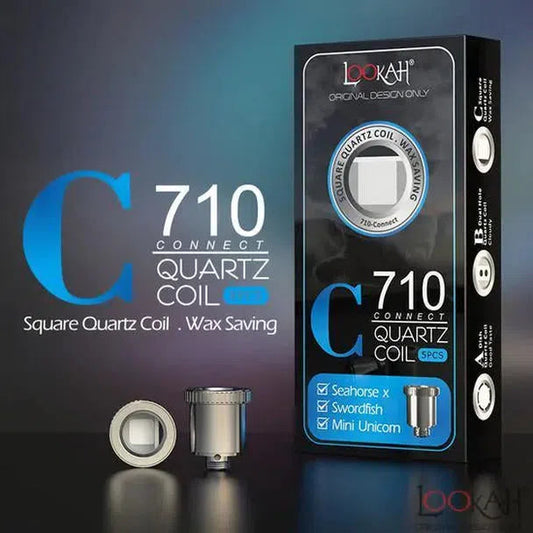 Lookah Swordfish, Seahorse X, Mini Unicorn 710 Coils-Lookah-Square Quartz (Type C)-NYC Glass