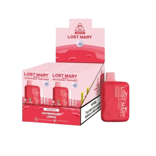 Lost Mary OS5000 5k Puff Nicotine Disposable Full Box-EBDESIGN-Watermelon Lemon-NYC Glass