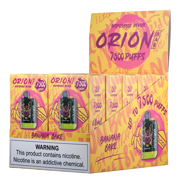 Lost Vape Orion Bar Rechargeable Nicotine Disposable 7500 Puffs 10pk-Lost Mary-Banana Cake-NYC Glass