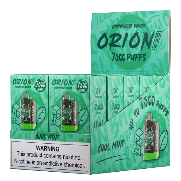 Lost Vape Orion Bar Rechargeable Nicotine Disposable 7500 Puffs 10pk-Lost Mary-Cool Mint-NYC Glass