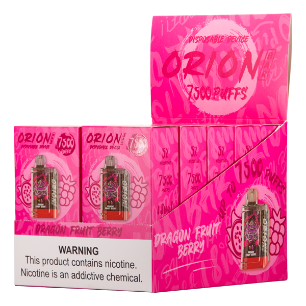 Lost Vape Orion Bar Rechargeable Nicotine Disposable 7500 Puffs 10pk-Lost Mary-Dragon Fruit Berry-NYC Glass