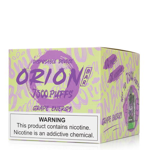 Lost Vape Orion Bar Rechargeable Nicotine Disposable 7500 Puffs 10pk-Lost Mary-Grape Energy-NYC Glass