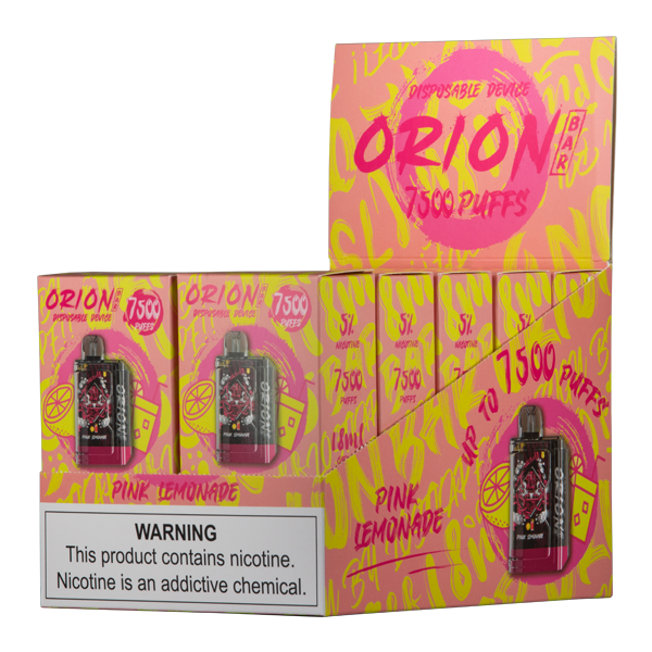 Lost Vape Orion Bar Rechargeable Nicotine Disposable 7500 Puffs 10pk-Lost Mary-Pink Lemonade-NYC Glass