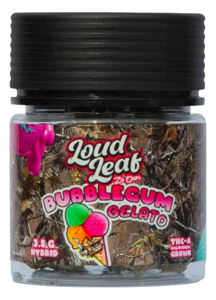 Loud Leaf THCA Flower 3.5g Jar by Kalibloom-Kalibloom-Bubblegum Gelato (Hybrid)-NYC Glass