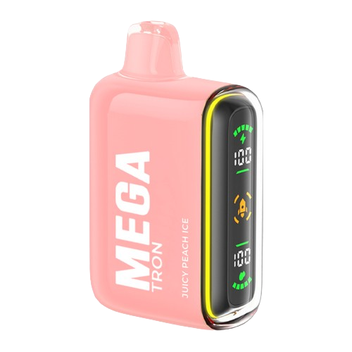 MEGA Tron 16,000 Puff Nicotine Disposable-Mega-Juicy Peach Ice-Single Unit-NYC Glass