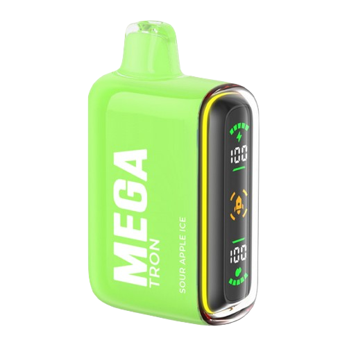 MEGA Tron 16,000 Puff Nicotine Disposable-Mega-Sour Apple Ice-Single Unit-NYC Glass