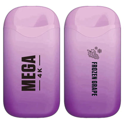 Mega 4K Rechargeable Disposable 5% 4000 Puffs 10pk-2023 Blowout Sale-Mega-Frozen Grape 5%-NYC Glass