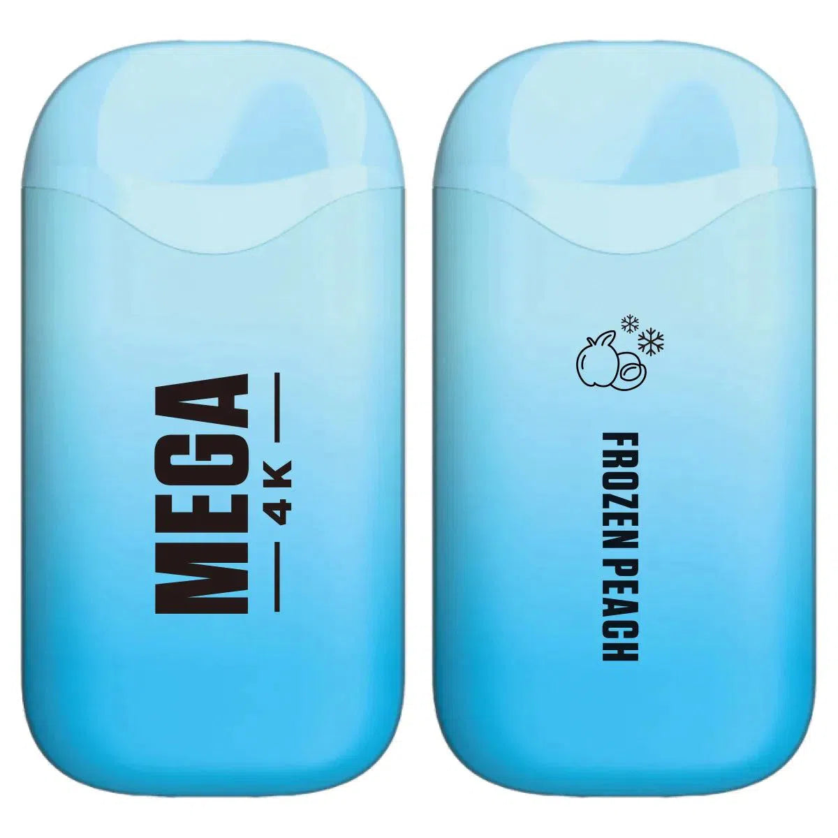 Mega 4K Rechargeable Disposable 5% 4000 Puffs 10pk-2023 Blowout Sale-Mega-Frozen Peach 5%-NYC Glass