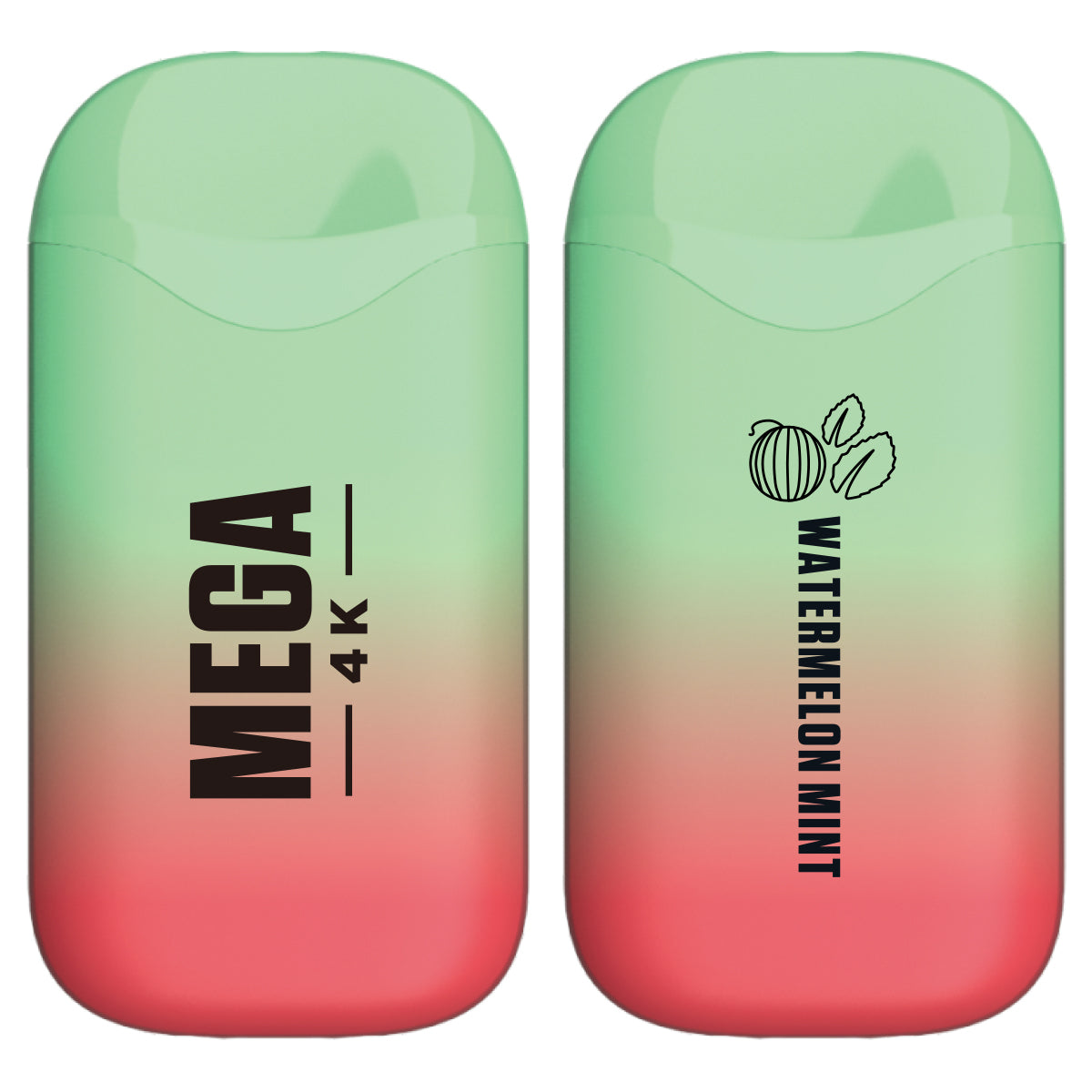 Mega 4K Rechargeable Disposable 5% 4000 Puffs 10pk-2023 Blowout Sale-Mega-Watermelon Mint 5%-NYC Glass