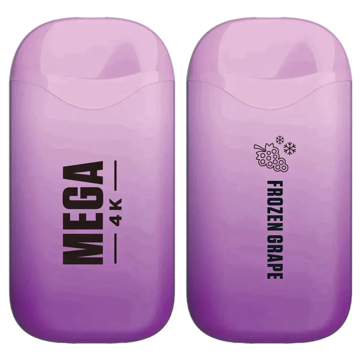 Mega 4K Rechargeable Disposable 5% 4000 Puffs 10pk-Mega-Frozen Grape 5%-NYC Glass