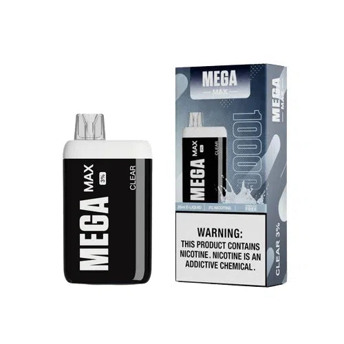 Mega Max 10,000 Puff Nicotine Disposable 5pk-Mega-Clear 3%-NYC Glass