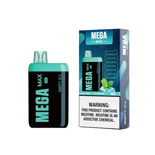 Mega Max 10,000 Puff Nicotine Disposable 5pk-Mega-Minty O's 5%-NYC Glass