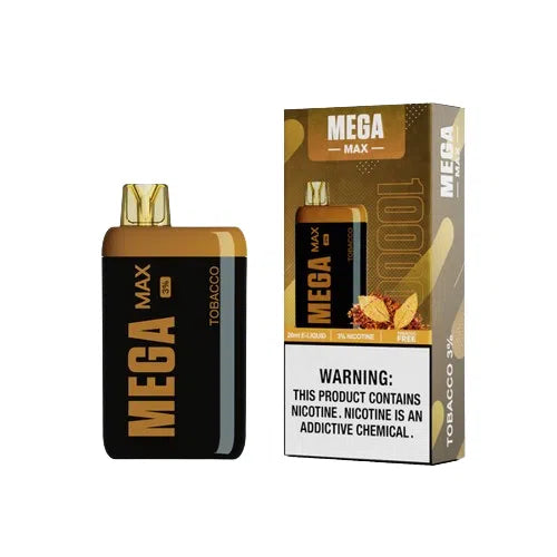 Mega Max 10,000 Puff Nicotine Disposable 5pk-Mega-Tobacco 3%-NYC Glass