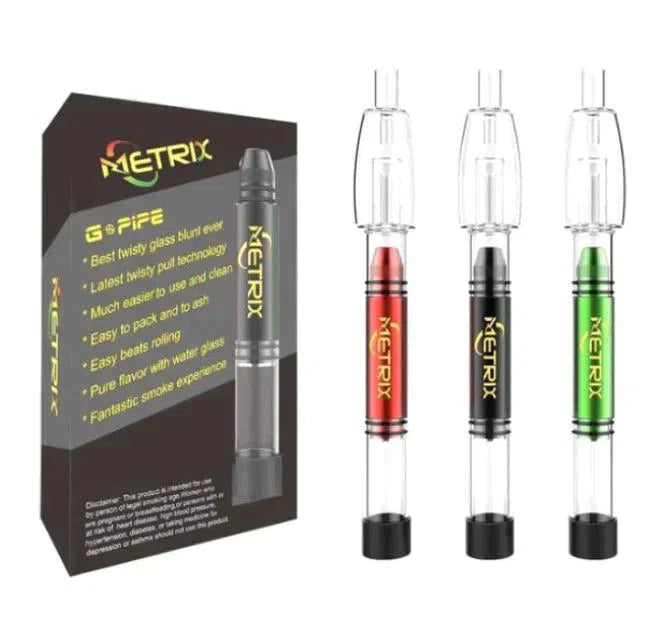 Metrix G Pipe Twisty Glass Blunt-Pulsar-NYC Glass